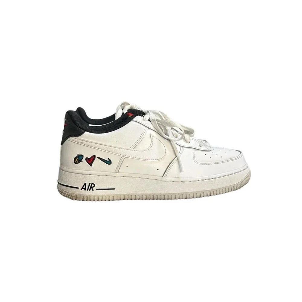 Nike Air Force 1 Peace Love Swoosh Sneakers Size 7Y